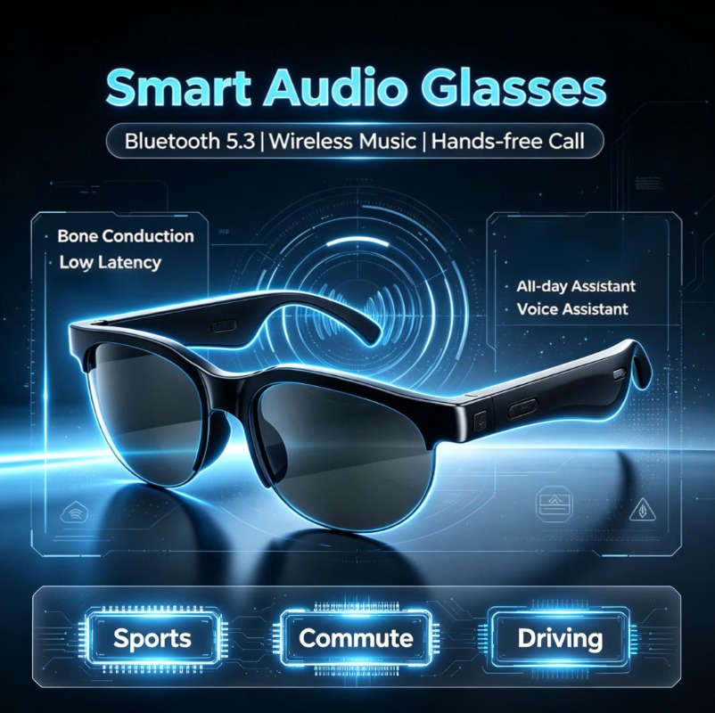 Smart Glasses Lens - Gafas de Audio Inteligentes con Traducción
